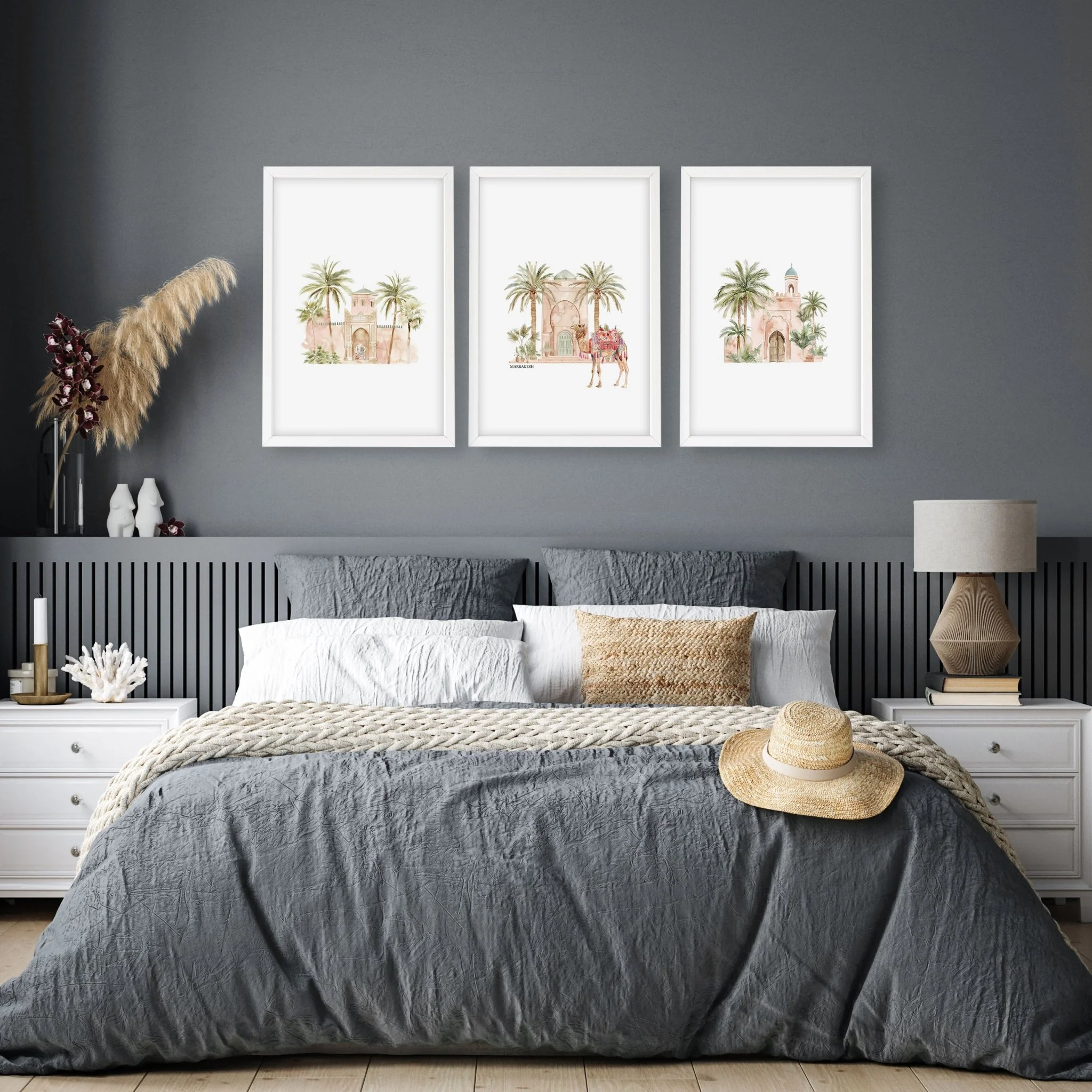 Wall Picture With Frame | Set of 3 Moroccan Wall art Prints - Image 2