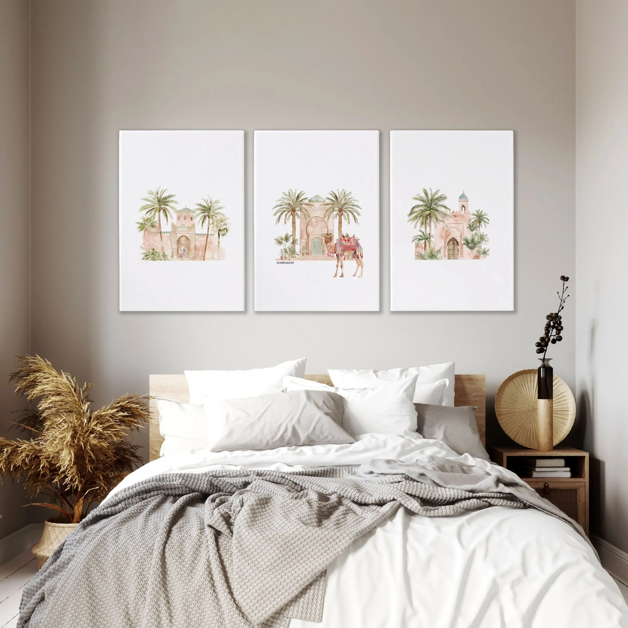 Wall Picture With Frame | Set of 3 Moroccan Wall art Prints - Image 4