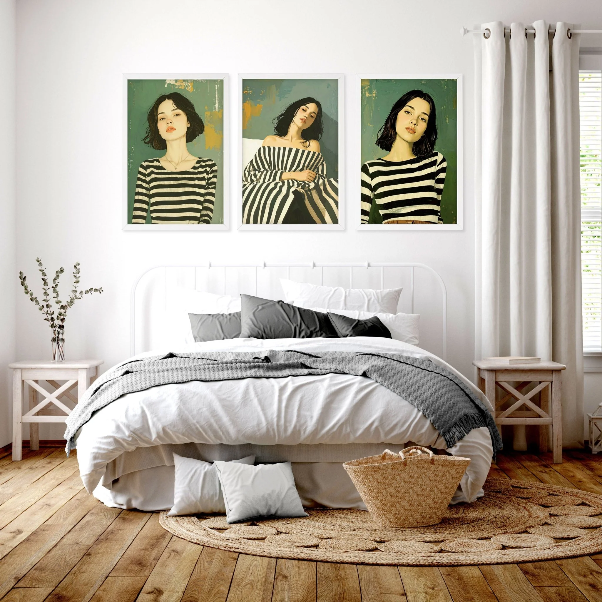 Women Wall Posters For Bedroom | Set of 3 Boho Wall art Prints - Image 2