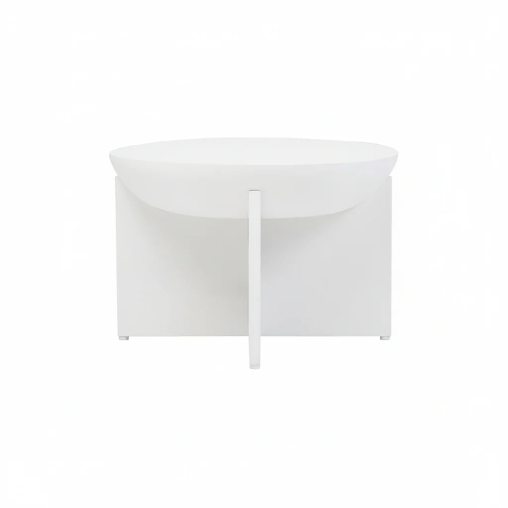 Walsa Whitewash Mango Wood Round Coffee Table