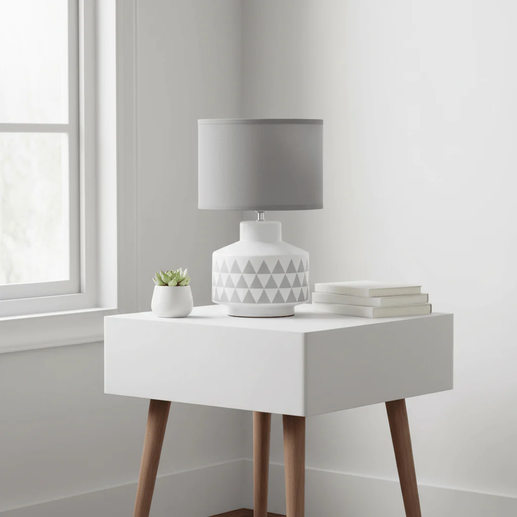 Wylie White Ceramic Table Lamp - Image 3