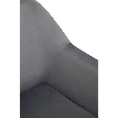 Xander Grey Velvet And Black Frame Armchair - Image 12