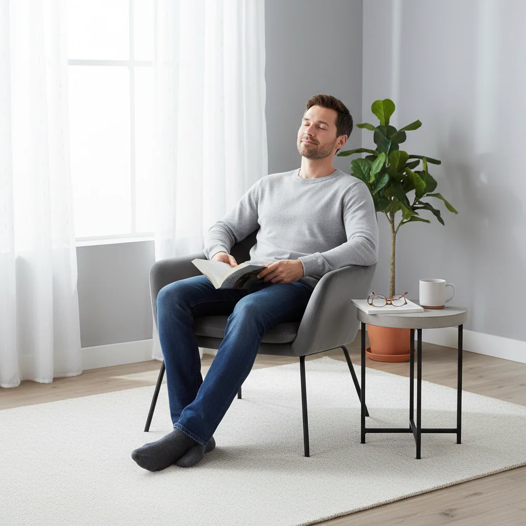 Xander Grey Velvet And Black Frame Armchair - Image 2