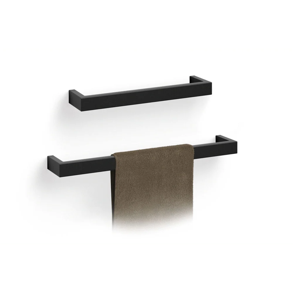 Linea Black Stainless Steel 46.5 cm Towel Rail 40577 - Image 3