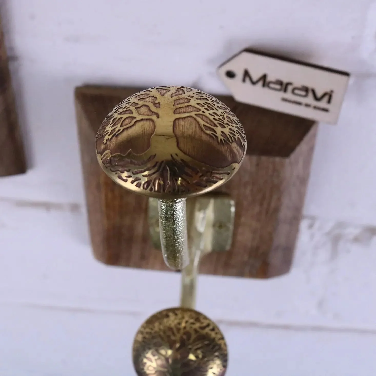 Zerika Antique Gold Coat Hooks Set of 2 - Image 4