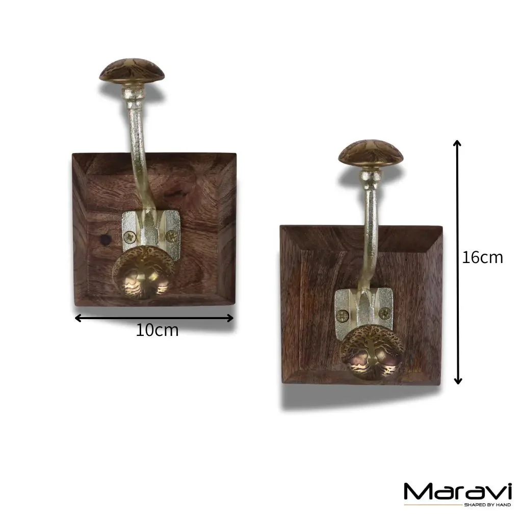 Zerika Antique Gold Coat Hooks Set of 2 - Image 7